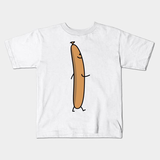 Funny sausage Kids T-Shirt by spontania